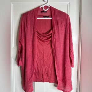 Women’s NIC+ZOE Women's Vibrant Pink Cardigan & Matching Rank 2X